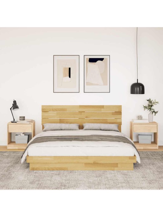 Rám postele s čelem bez matrace 150x200 cm dubový masiv