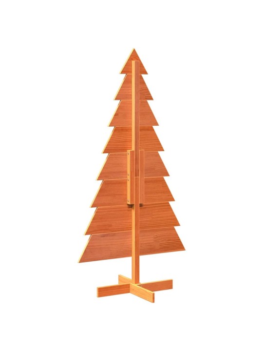 Dřevěný vánoční stromek na ozdoby voskově hnědý 150 cm borovice