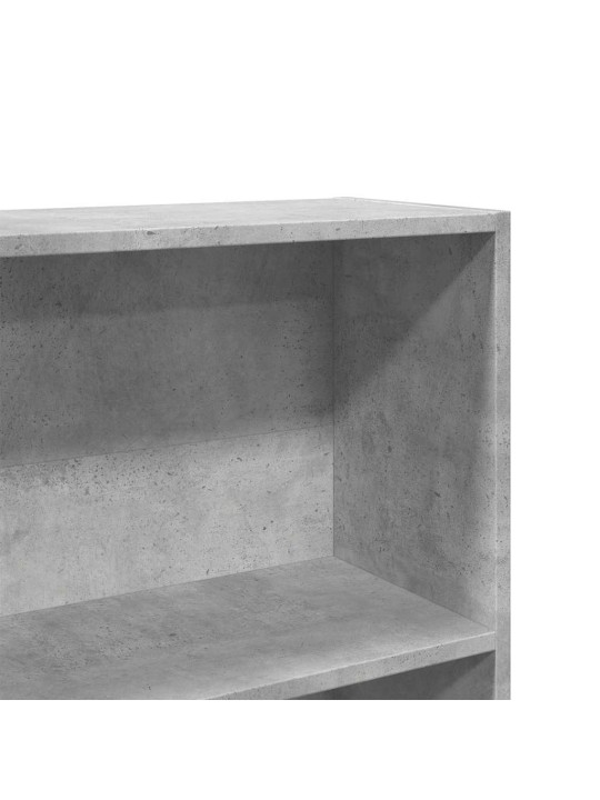 Knihovna betonově šedá 80 x 30 x 189 cm kompozitní dřevo