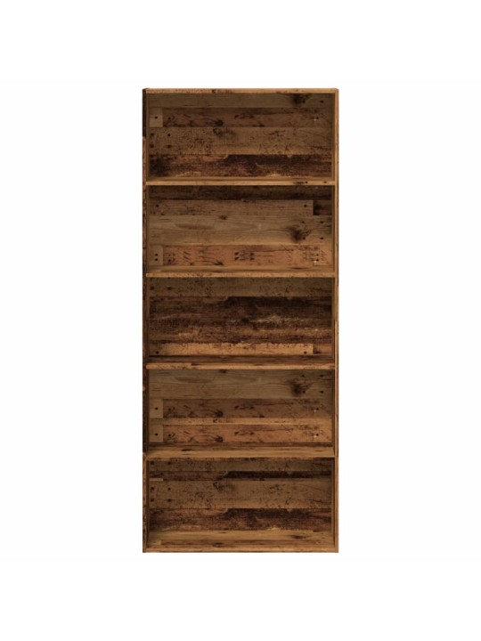 Knihovna old wood 80 x 30 x 189 cm kompozitní dřevo