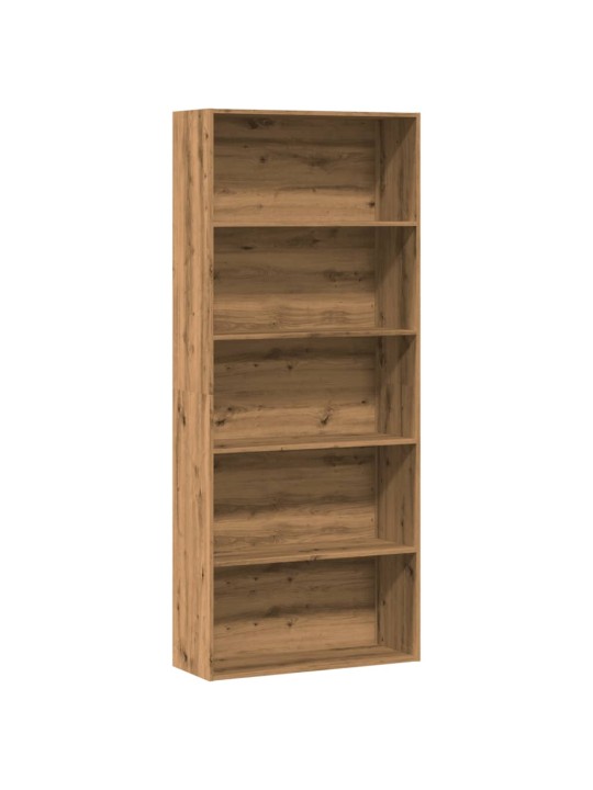 Knihovna dub artisan 80 x 30 x 189 cm kompozitní dřevo