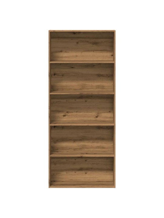 Knihovna dub artisan 80 x 30 x 189 cm kompozitní dřevo