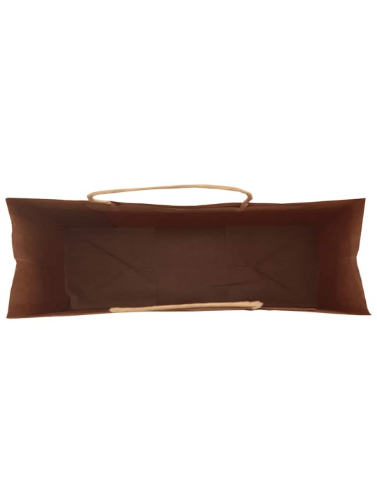 Papírové tašky 250 ks s uchy hnědé 32x12x42 cm