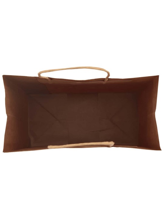 Papírové tašky 250 ks s uchy hnědé 32x17x25 cm