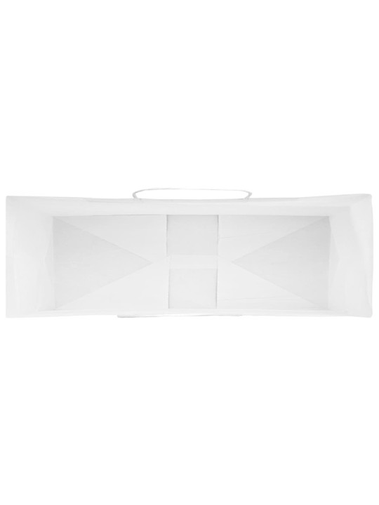 Papírové tašky 50 ks s uchy bílé 32x12x42 cm