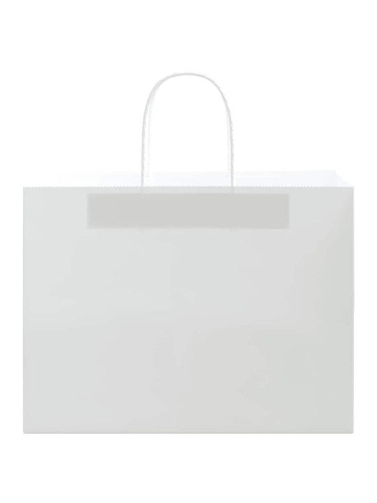 Papírové tašky 50 ks s uchy bílé 32x17x25 cm