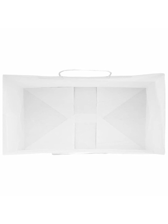 Papírové tašky 50 ks s uchy bílé 32x17x44 cm