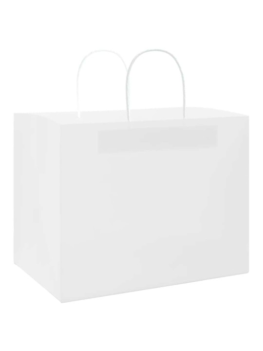 Papírové tašky 50 ks s uchy bílé 32x22x24 cm