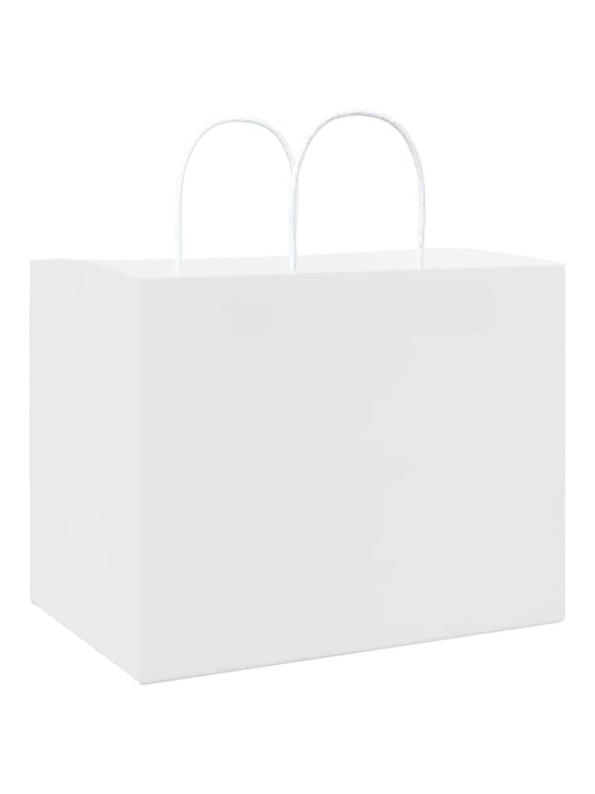 Papírové tašky 50 ks s uchy bílé 32x22x24 cm