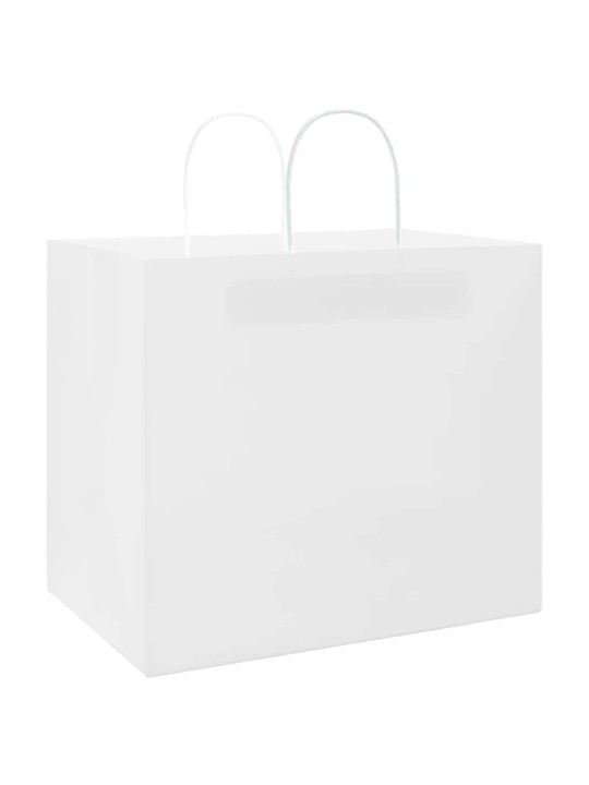 Papírové tašky 50 ks s uchy bílé 32x22x28 cm