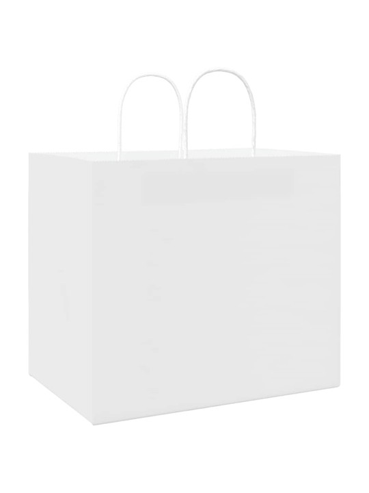 Papírové tašky 50 ks s uchy bílé 32x22x28 cm