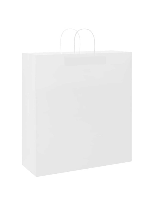 Papírové tašky 50 ks s uchy bílé 45x17x48 cm