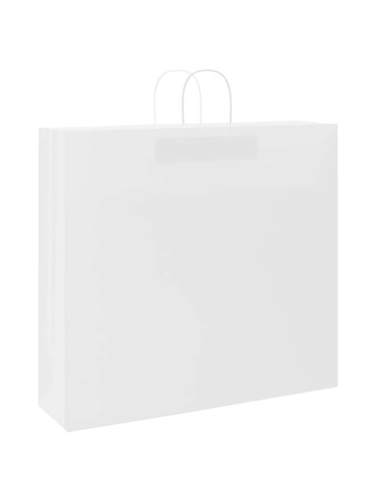 Papírové tašky 50 ks s uchy bílé 54x15x49 cm