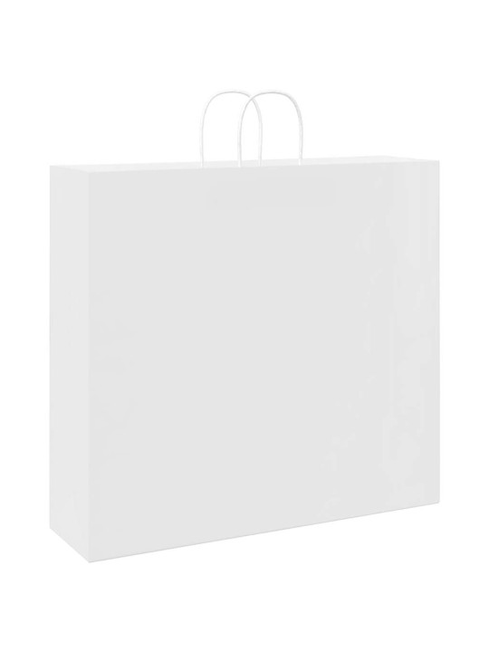 Papírové tašky 50 ks s uchy bílé 54x15x49 cm