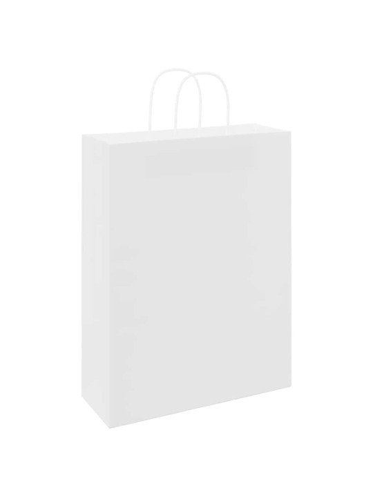 Papírové sáčky 250 ks s uchy bílé 32x12x42 cm