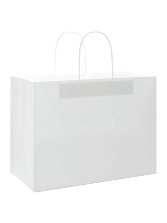 Papírové tašky 250 ks s uchy bílé 32x17x25 cm