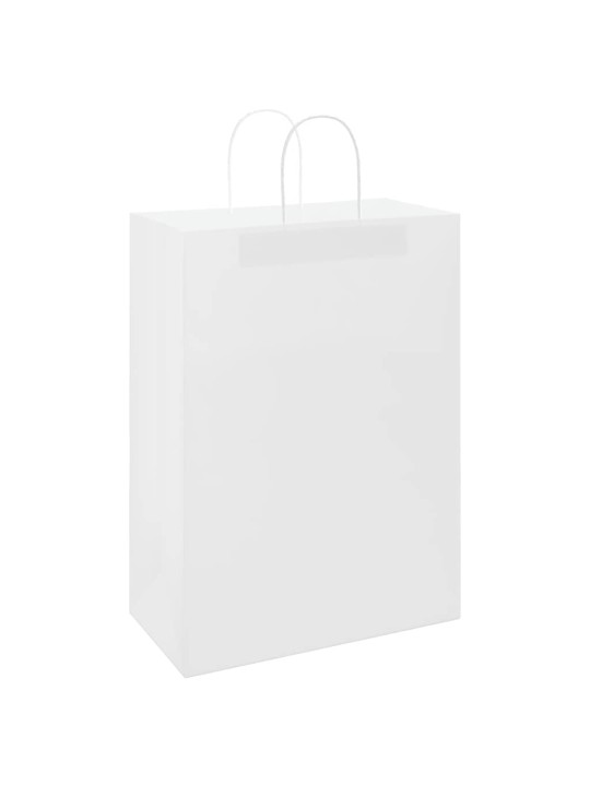 Papírové tašky 250 ks s uchy bílé 32x17x44 cm