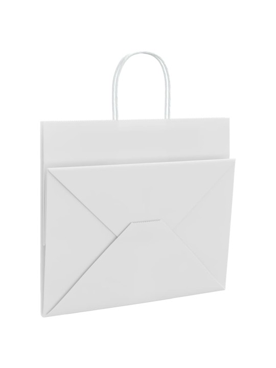 Papírové sáčky 250 ks s uchy bílé 32x22x28 cm