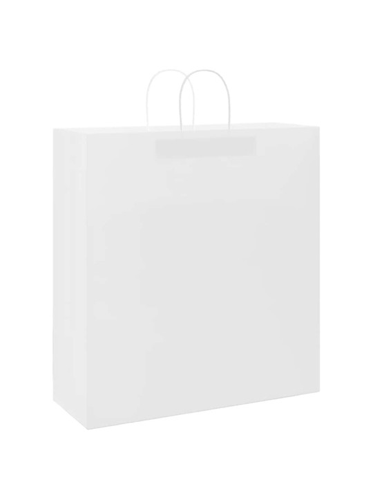 Papírové tašky 250 ks s uchy bílé 45x17x48 cm
