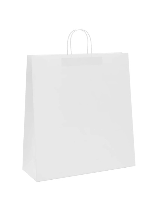 Papírové tašky 250 ks s uchy bílé 45x17x48 cm