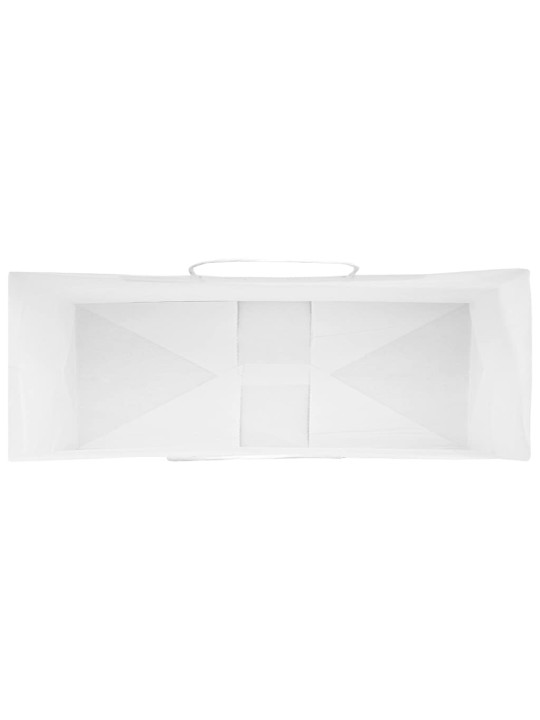 Papírové tašky 250 ks s uchy bílé 45x17x48 cm