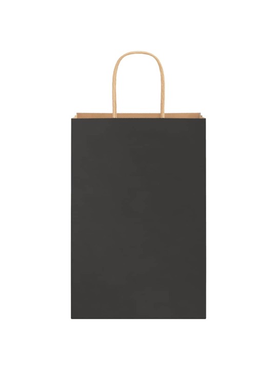 Papírové tašky 50 ks s uchy černé 21x11x31 cm
