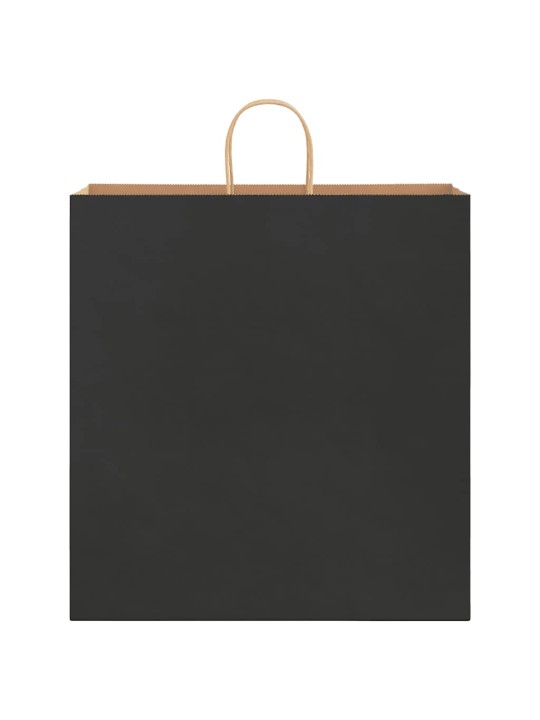 Papírové tašky 50 ks s uchy černé 45x17x48 cm