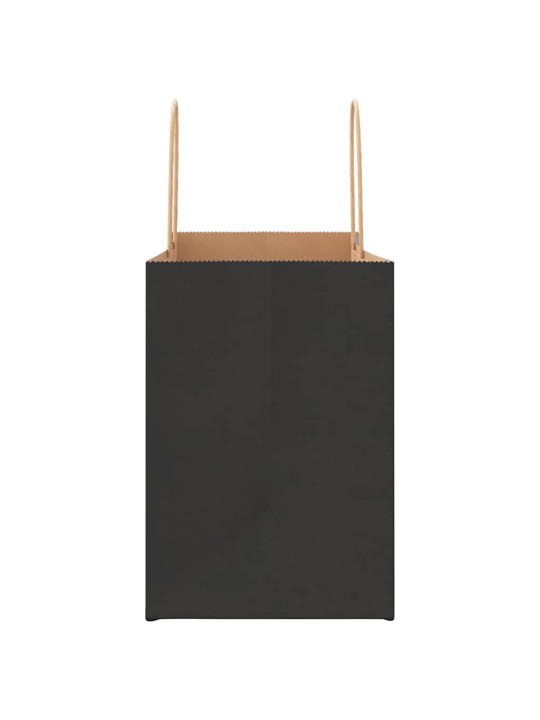Papírové tašky 250 ks s uchy černé 32x17x25 cm