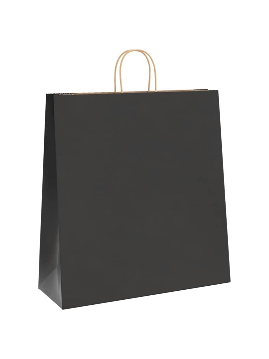 Papírové sáčky 250 ks s uchy černé 45x17x48 cm