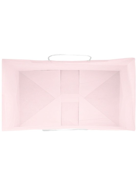 Papírové sáčky 50 ks s uchy růžové 15x8x21 cm