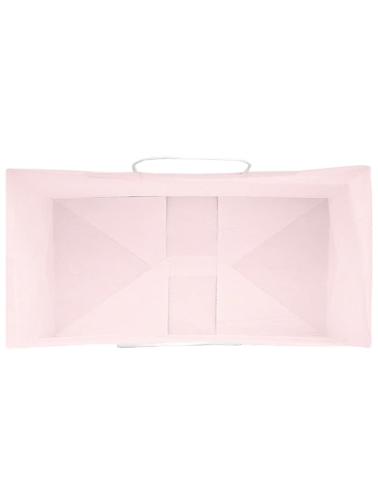 Papírové tašky 50 ks s uchy růžové 32x17x25 cm