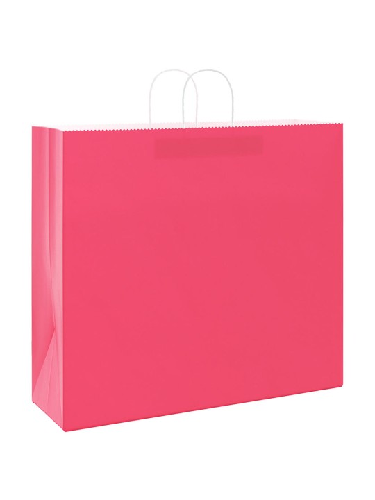 Papírové tašky 50 ks s uchy růžové 54x15x49 cm