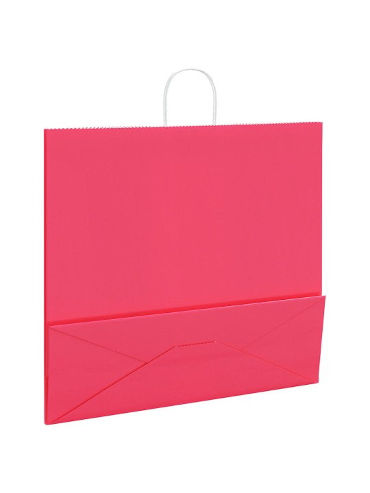 Papírové tašky 50 ks s uchy růžové 54x15x49 cm