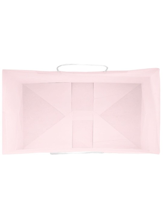 Papírové sáčky 250 ks s uchy růžové 15x8x21 cm