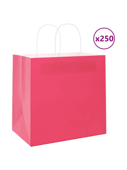 Papírové sáčky 250 ks s uchy růžové 54x15x49 cm