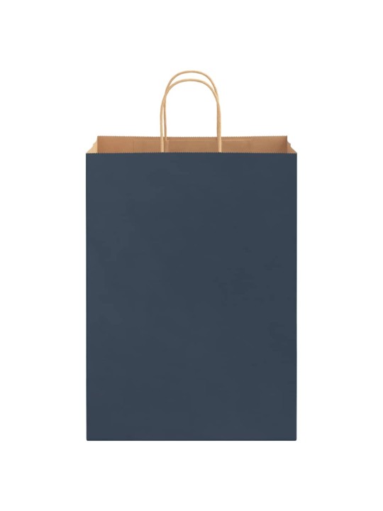 Papírové tašky 50 ks s uchy modrá 32x17x44 cm