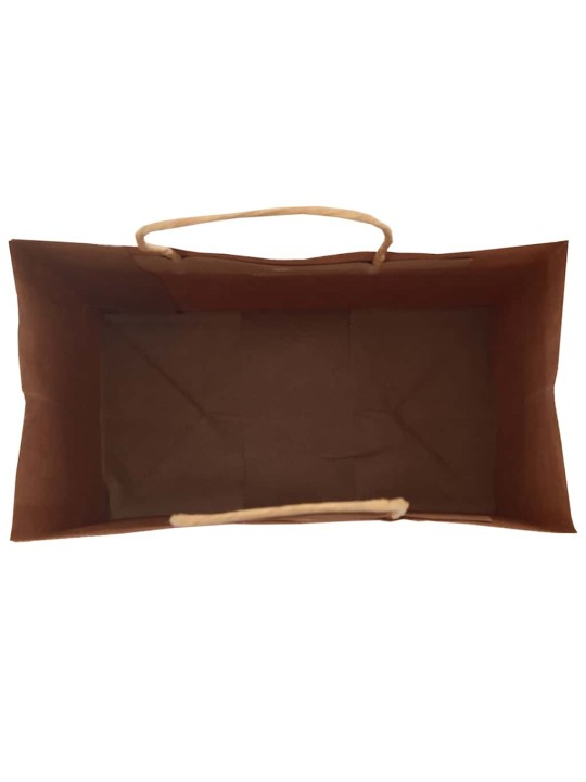 Papírové tašky 50 ks s uchy zelené 15x8x21 cm