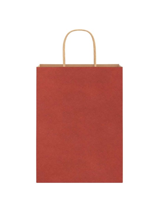 Papírové tašky 50 ks s uchy červené 26x12x35 cm