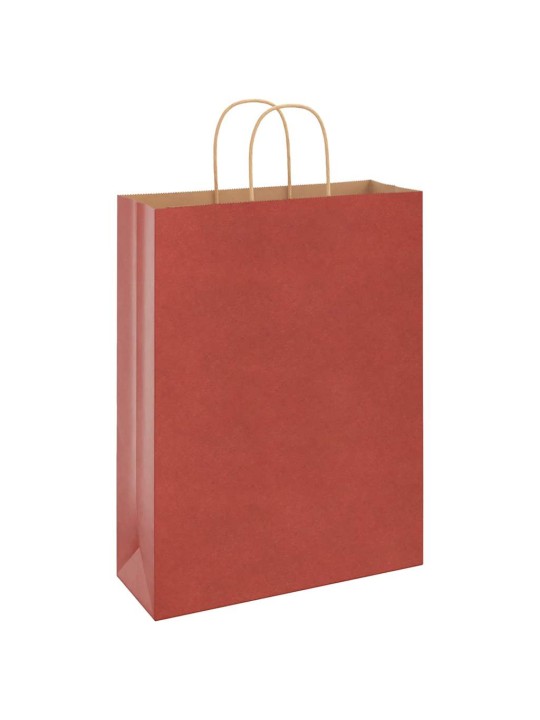 Papírové tašky 50 ks s uchy červené 32x12x42 cm