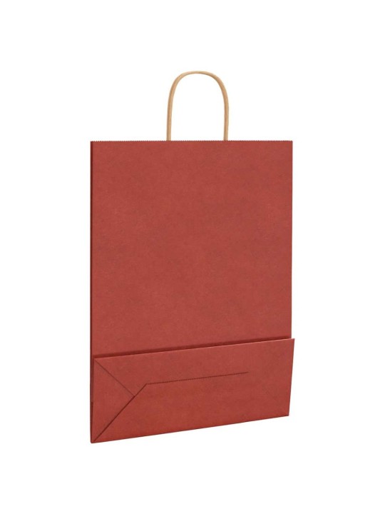 Papírové tašky 50 ks s uchy červené 32x12x42 cm