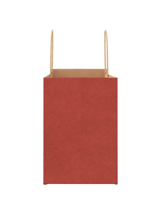 Papírové tašky 50 ks s uchy červené 32x17x25 cm