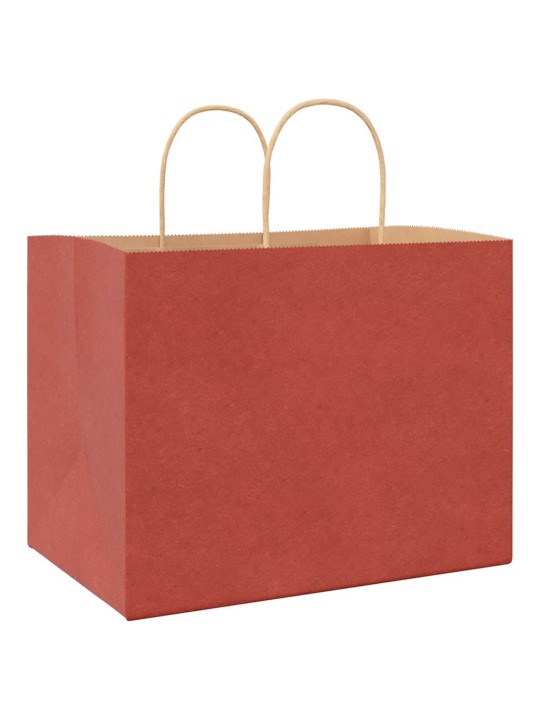 Papírové tašky 50 ks s uchy červené 32x22x24 cm