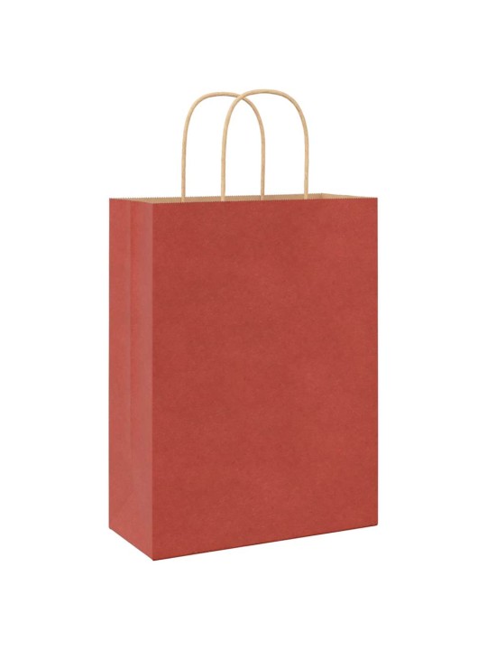 Papírové sáčky 250 ks s uchy červené 26x12x35 cm