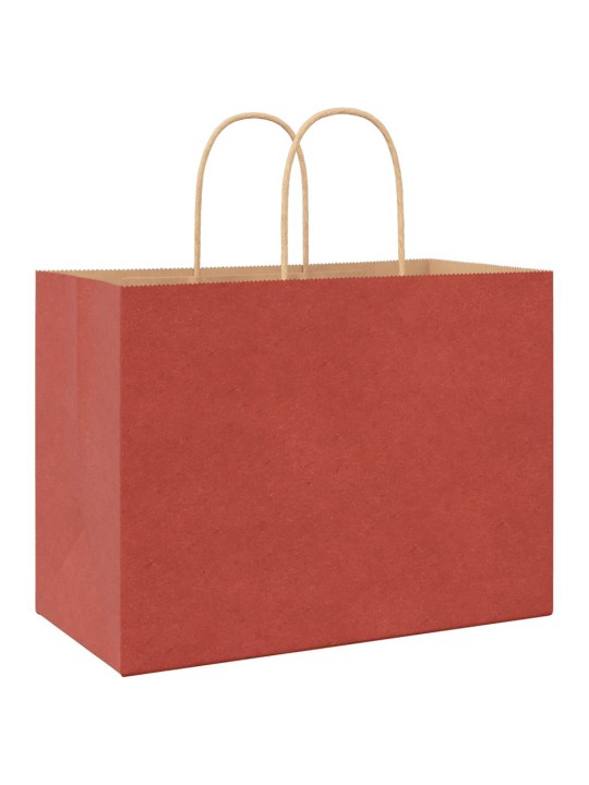 Papírové sáčky 250 ks s uchy červené 32x17x25 cm