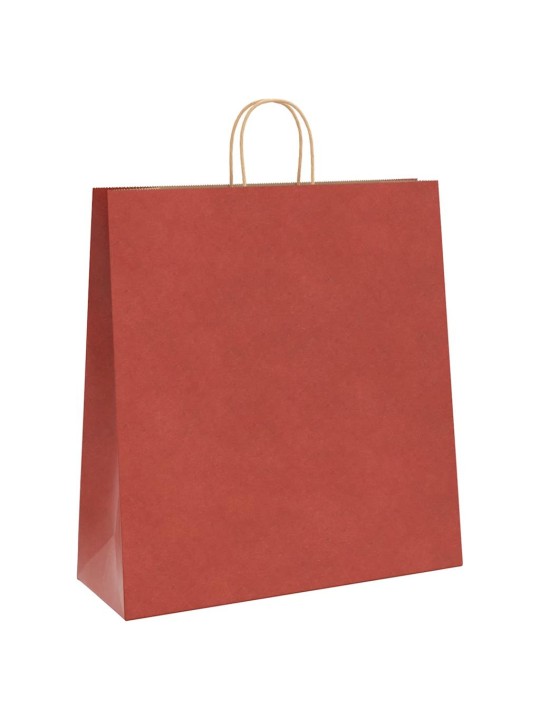 Papírové tašky 250 ks s uchy červené 45x17x48 cm