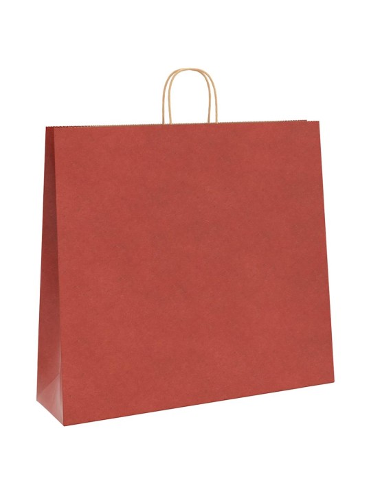 Papírové tašky 250 ks s uchy červené 54x15x49 cm