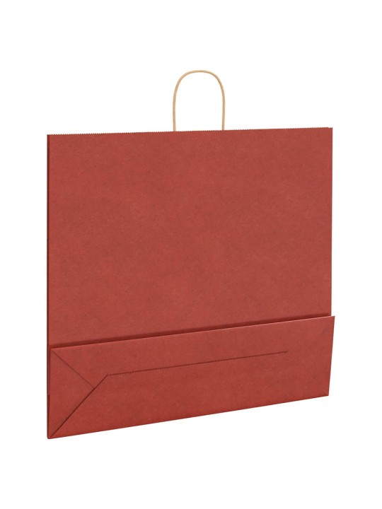 Papírové tašky 250 ks s uchy červené 54x15x49 cm