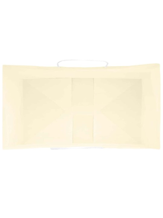 Papírové tašky 50 ks s uchy žlutá 15x8x21 cm
