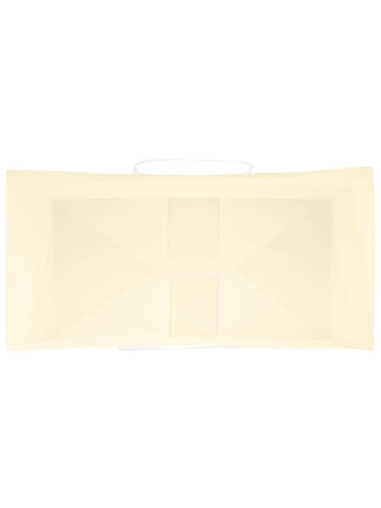 Papírové tašky 50 ks s uchy žlutá 32x17x25 cm