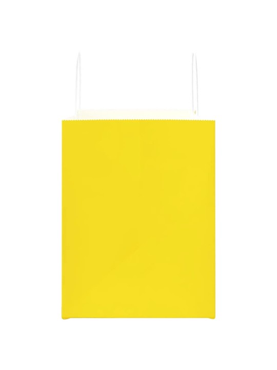 Papírové tašky 50 ks s uchy žluté 32x22x28 cm